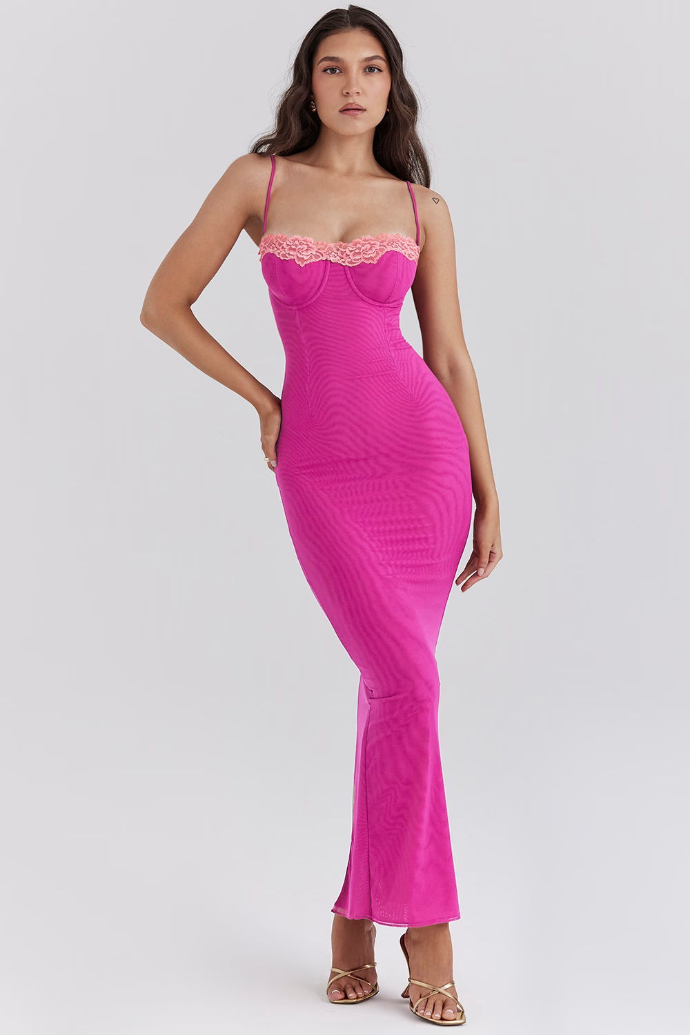Fay - Blonde Splitt Maxi Kjole