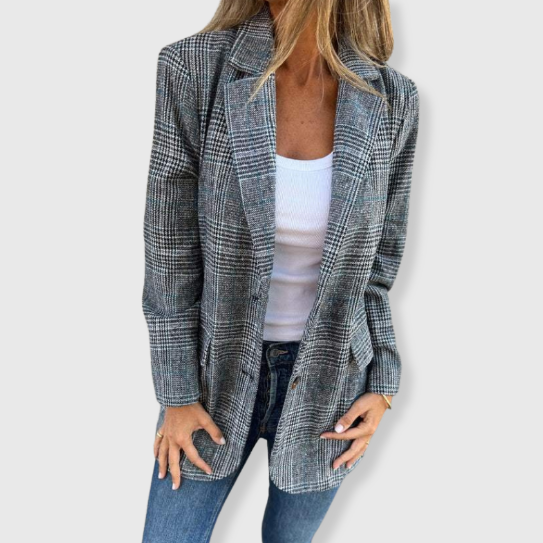 Gunnhild | Elegant Blazer med Rutemønster
