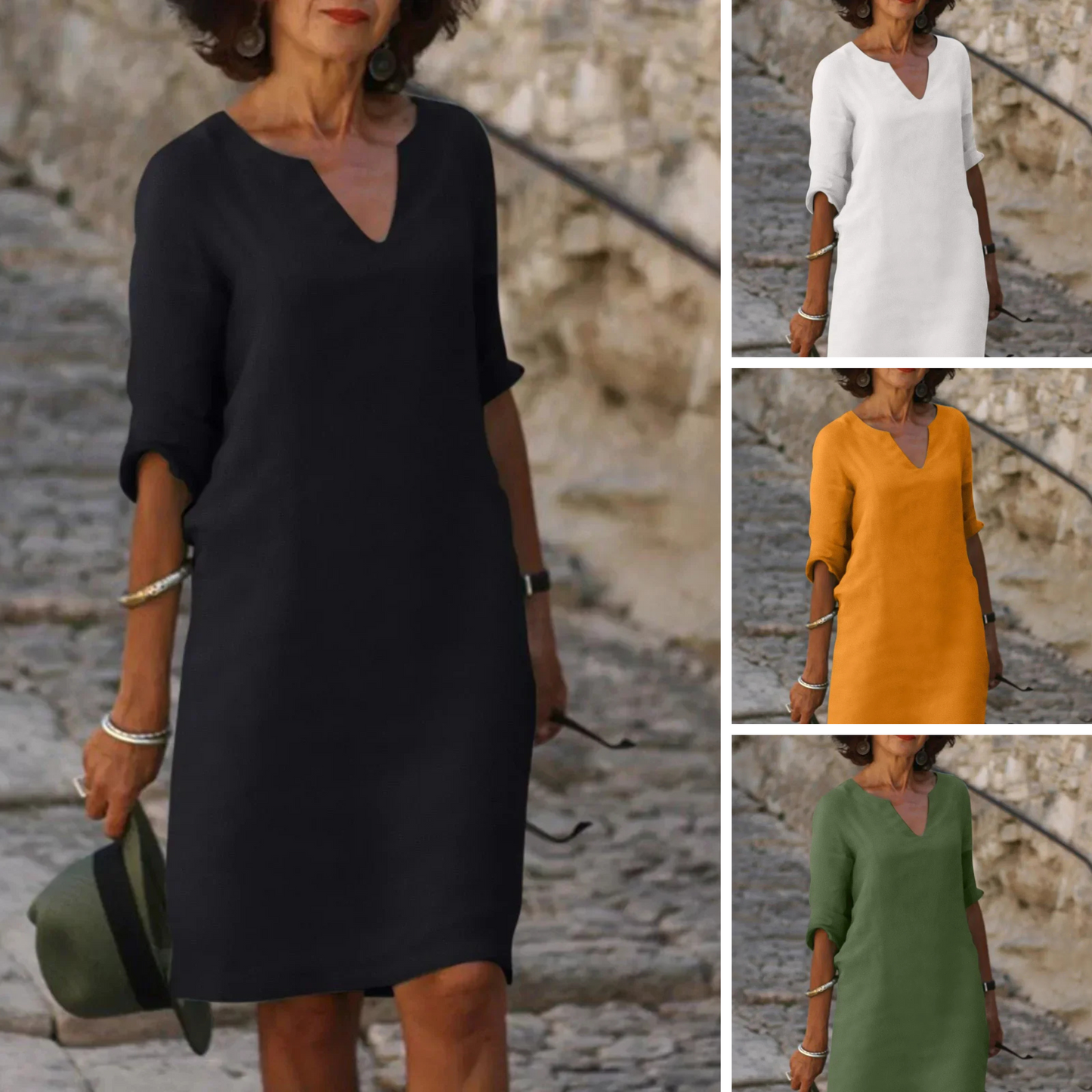 Idunn | Elegant Kjole med V-hals