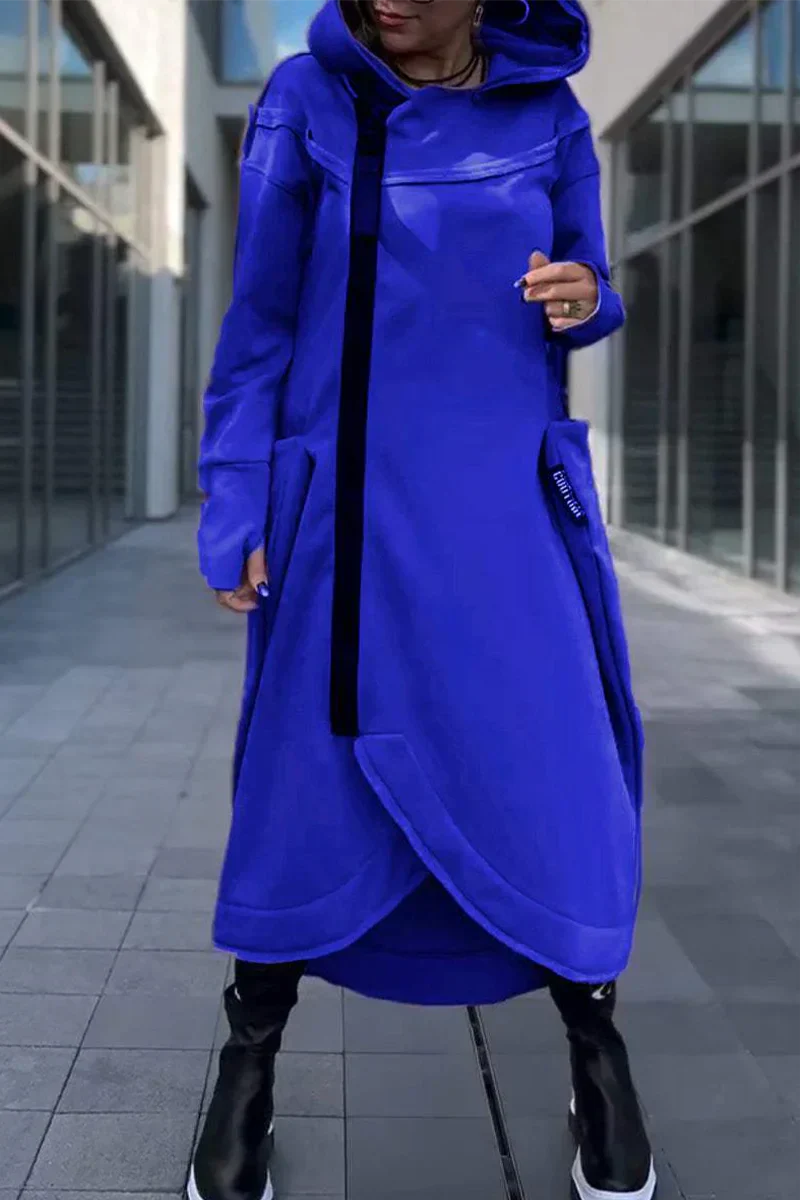 Nanna | Lang Hoodie-Kjole med Moderne Snitt