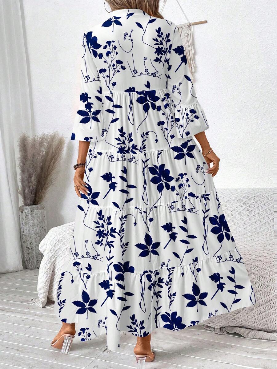 Hegfrid | Blomstrete Bohemkjole I Full Lengde