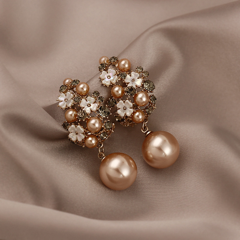 Dakota - Elegante Blomst Perle Øredobber