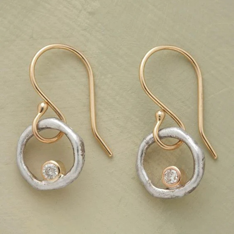 Luella – Vintage Gull & Sølv Zirconia Øredobber