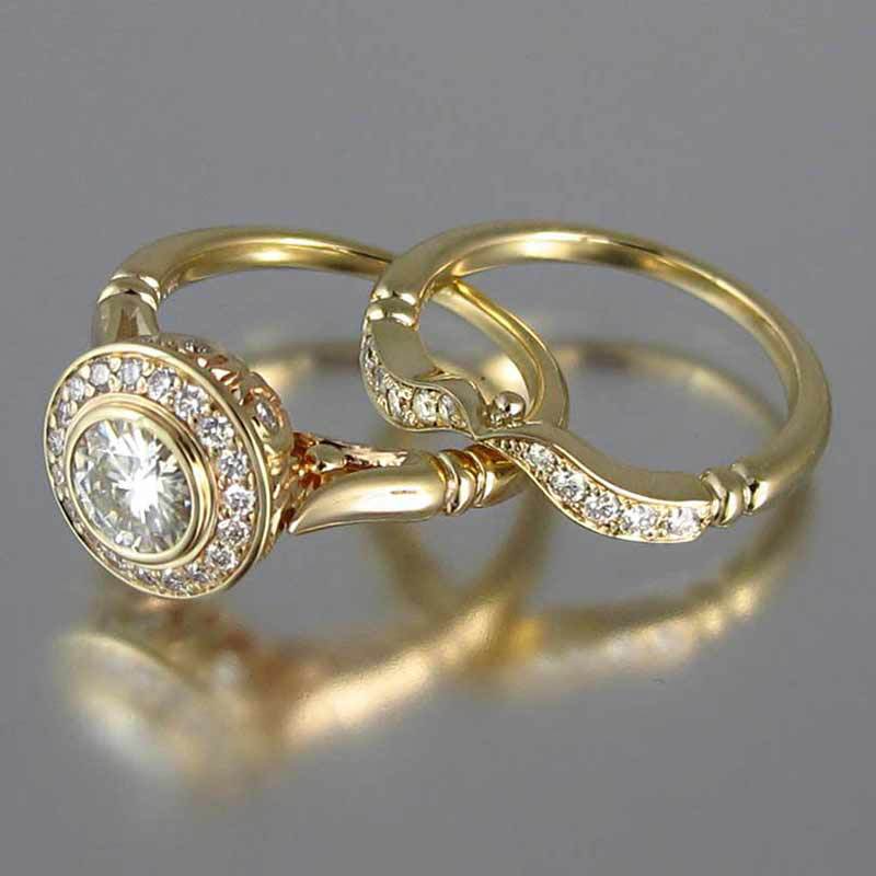 Camryn – Vintage Gull & Zirconia Ringpakke