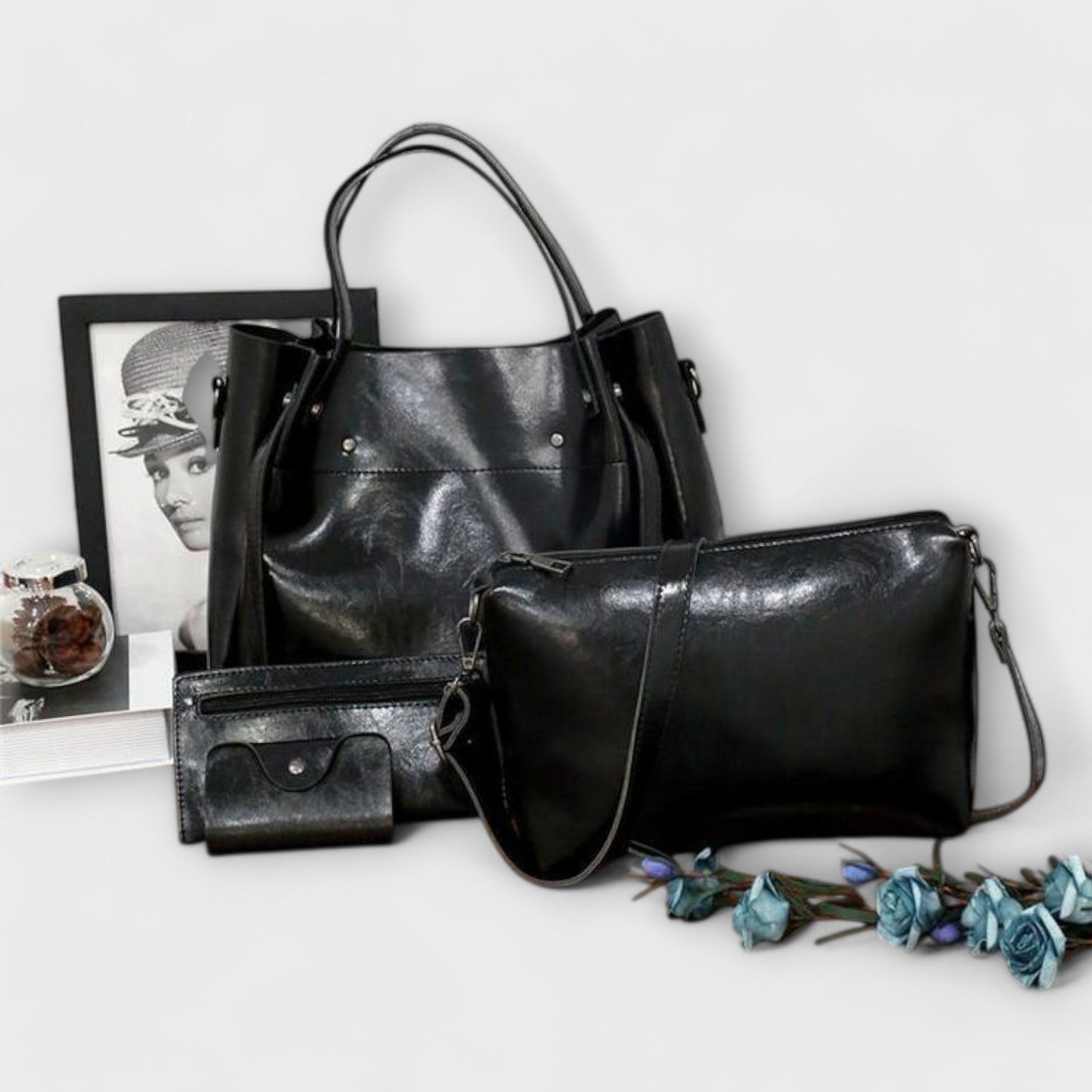 Olivia | 4-delt Vintage Veske Sett