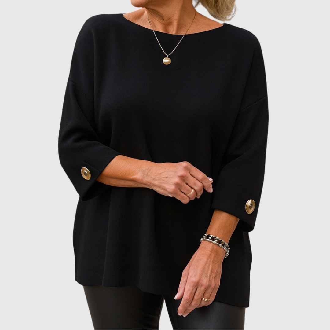 Sonja | Elegant Bluse med Knappedetaljer