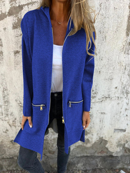 Lene | Lang Cardigan med Minimalistisk Preg