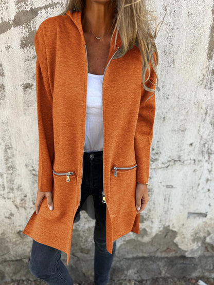 Lene | Lang Cardigan med Minimalistisk Preg