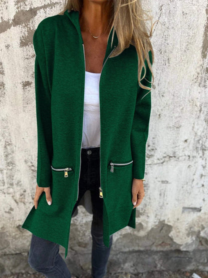 Lene | Lang Cardigan med Minimalistisk Preg