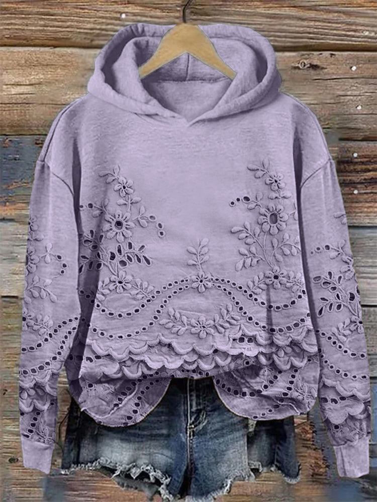 Alvelin - Retro Trykt Hoodie