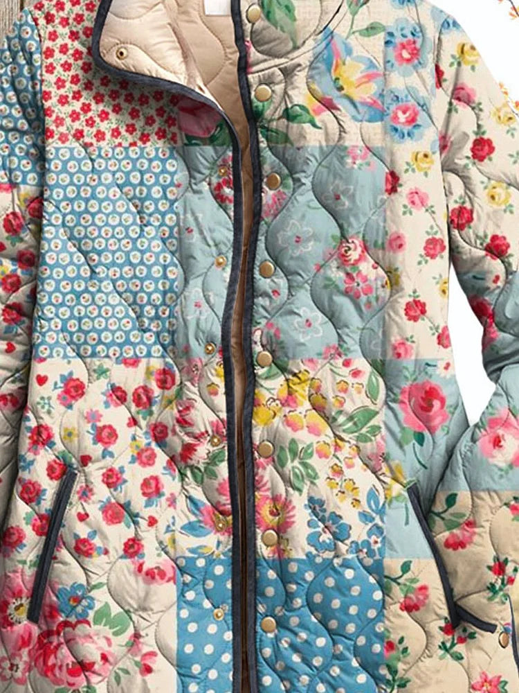 Seline | Jakke med Unikt Patchwork-Preg