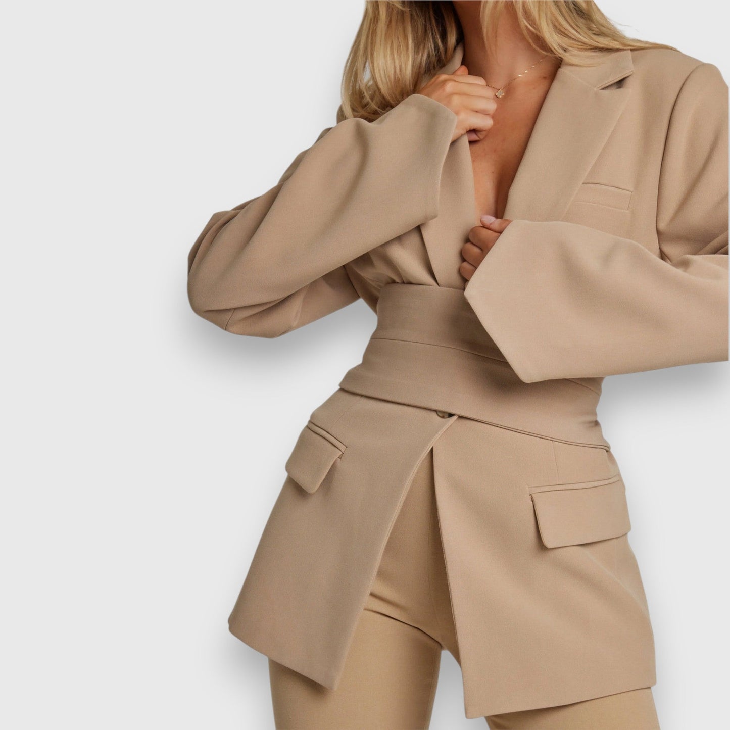 Kristine | Elegant Jakke med Belte