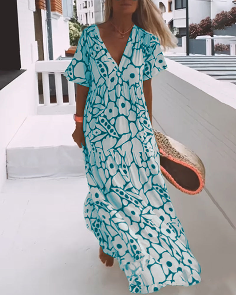 Erle | Elegant midikjole med unikt print