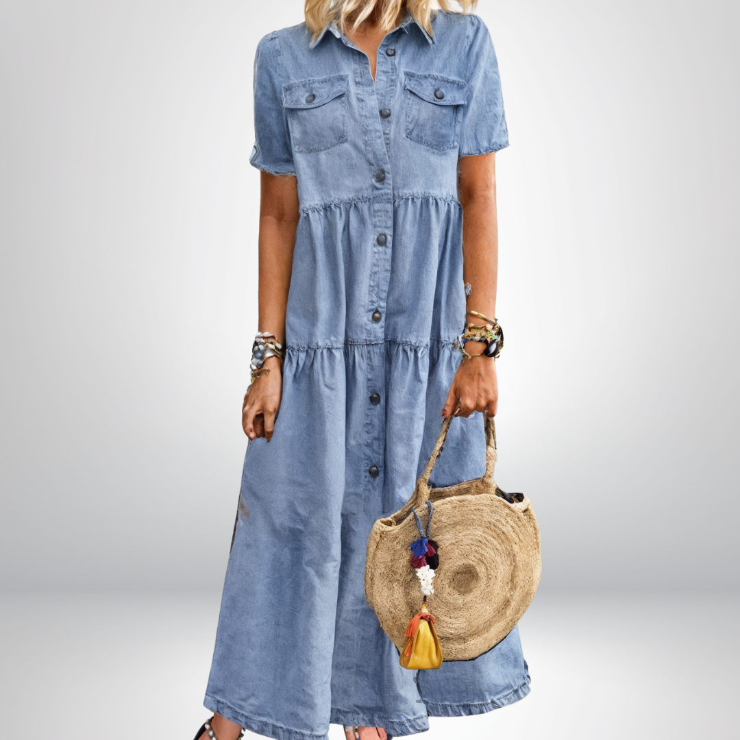Fredrikke | Myk Denim Kjole