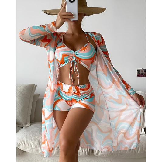 Lana – 3-Delt Bikinisett med Print