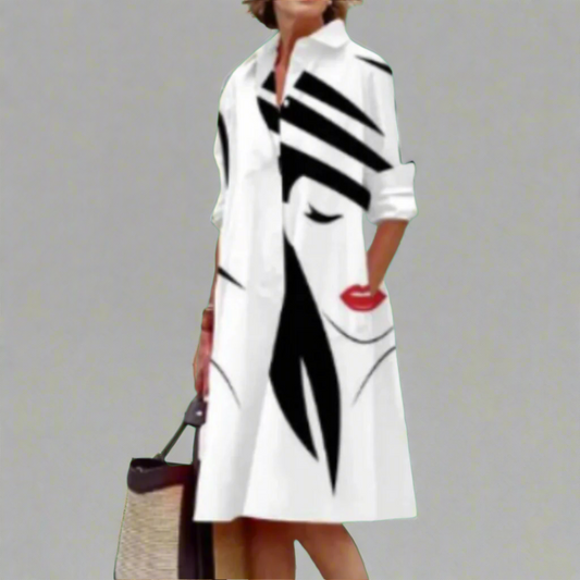 Irene – Avslappet kjole med V-hals