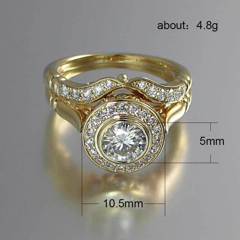 Camryn – Vintage Gull & Zirconia Ringpakke