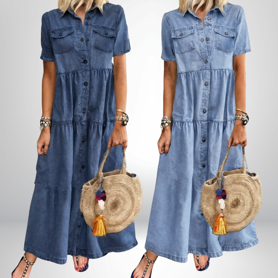Fredrikke | Myk Denim Kjole