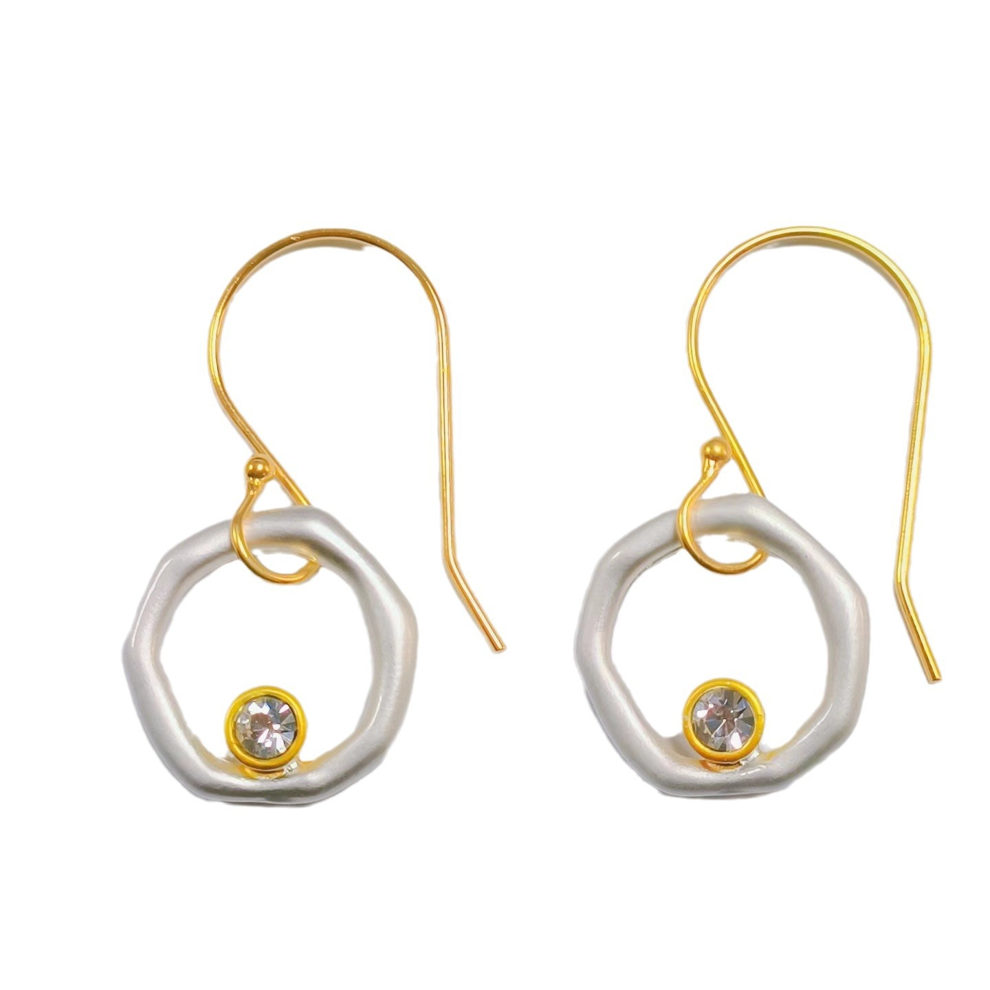Luella – Vintage Gull & Sølv Zirconia Øredobber