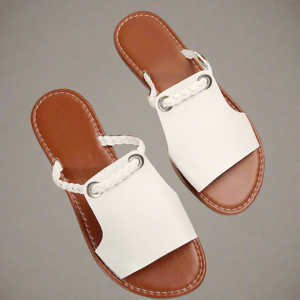 Katelina | Flate Sandaler i Førsteklasses Materialer