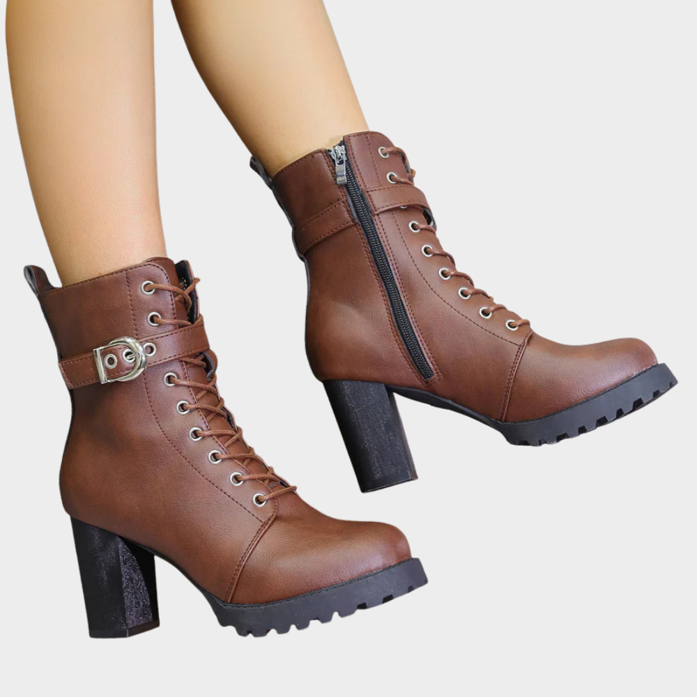 Quinn | Flared Heel Ankelstøvler