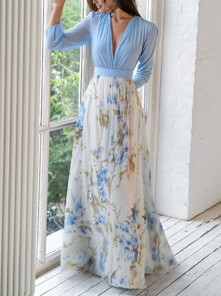 Zara - Elegant Blomster Maxi Kjole