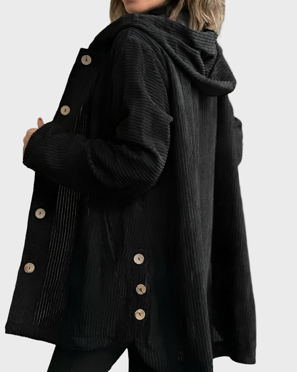 Kirsten | Jakke Med Hette Og Knapper