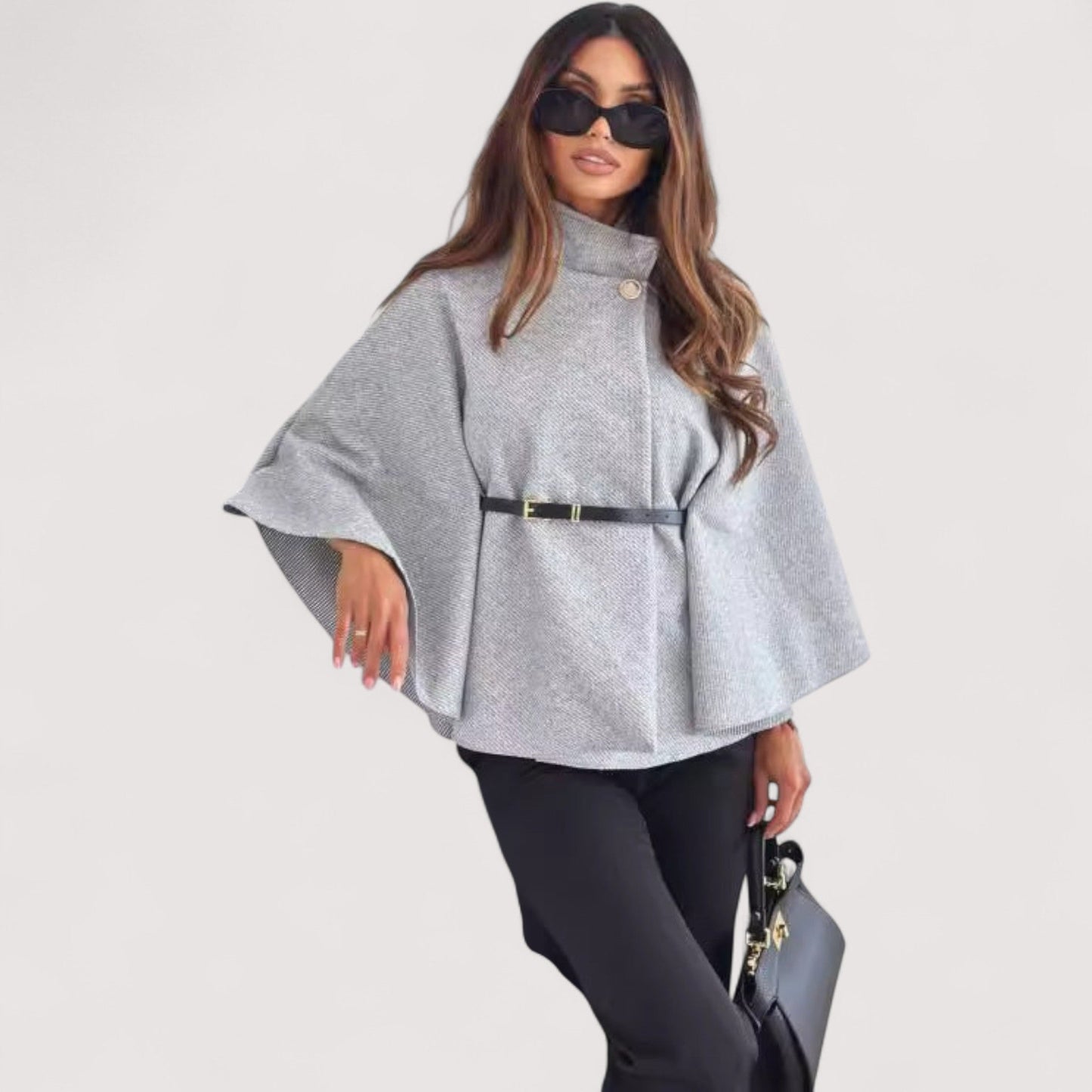 Lovise | Elegant Sommerfuglkåpe Med Belte