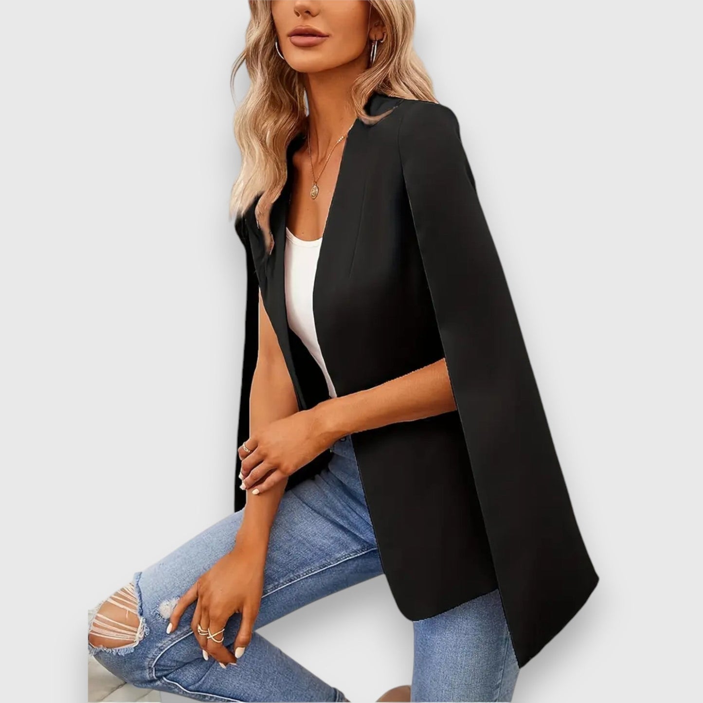 Kristin | Elegant Åpen Capejakke