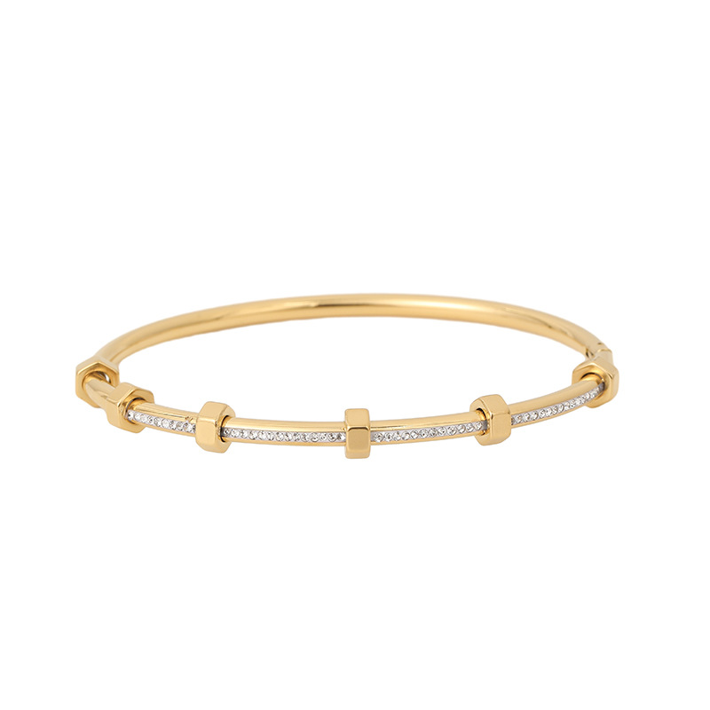 Ensley - Elegant Lys Gull Armbånd