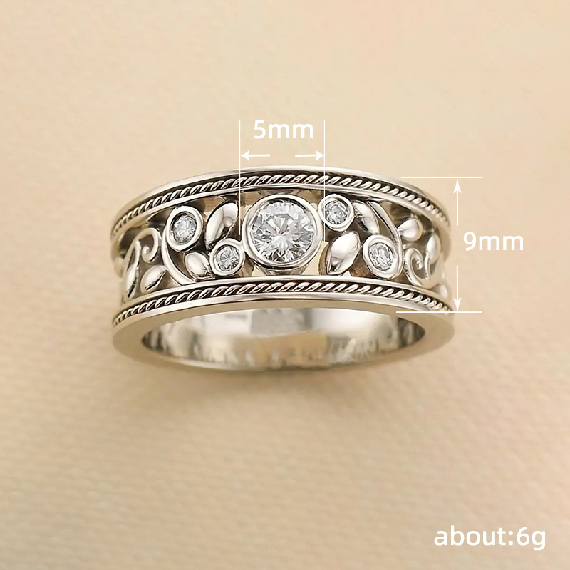 Fiona – Vintage Sølv & Zirkonia Ring