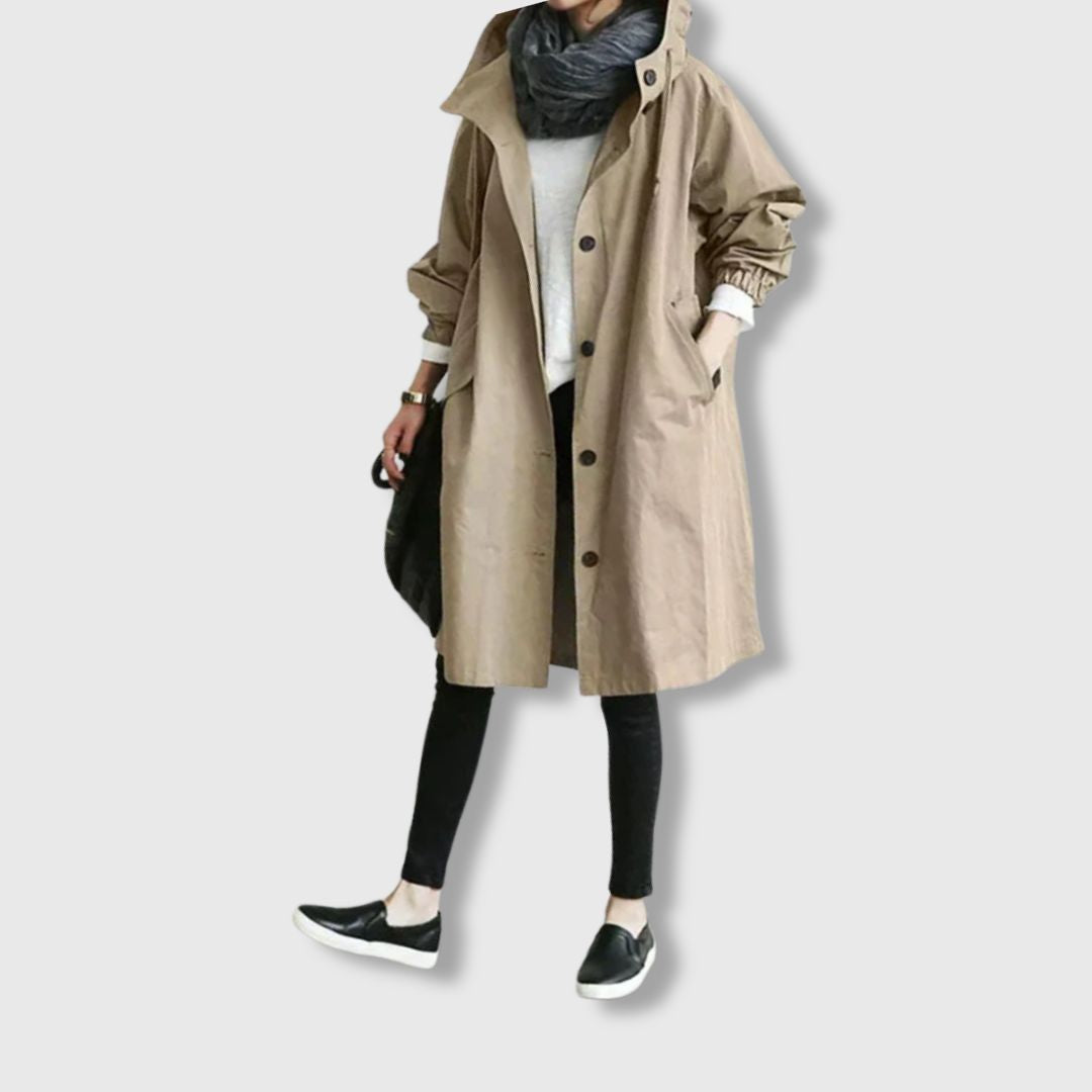 Alfhild | Klassisk Trenchcoat med Moderne Eleganse