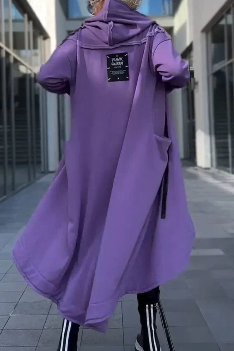 Nanna | Lang Hoodie-Kjole med Moderne Snitt
