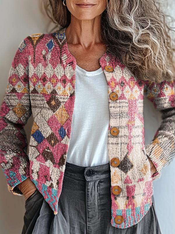Amira | Geometrisk boho-jakke