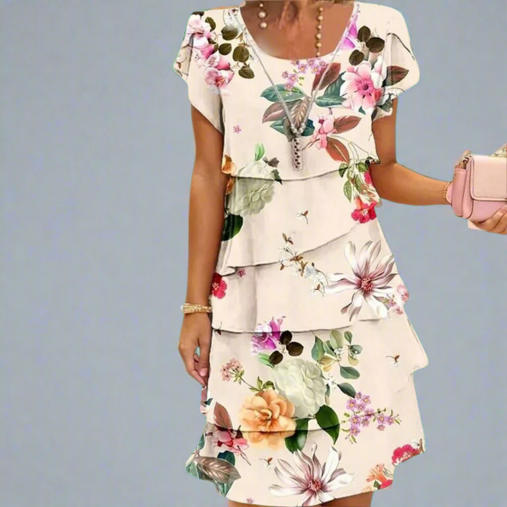 Theresa – Elegant kjole med subtilt trykk
