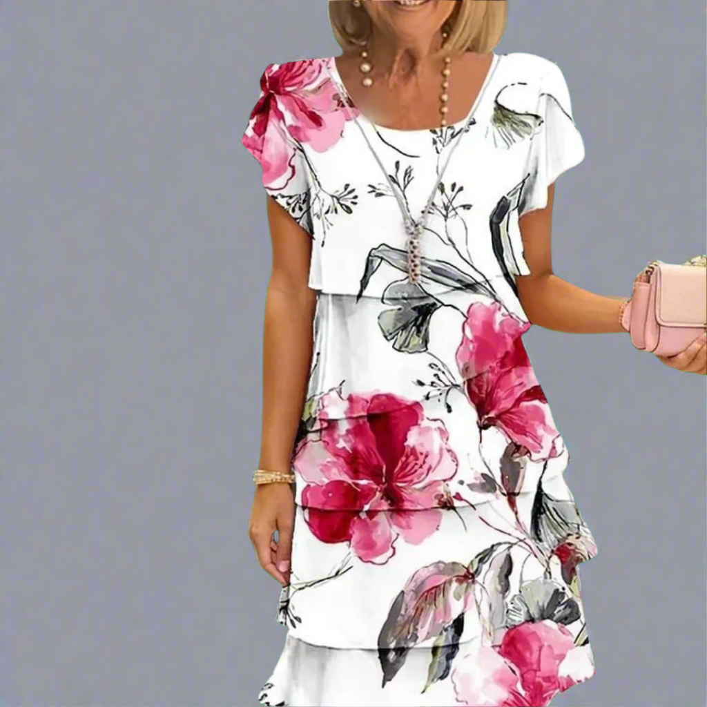 Theresa – Elegant kjole med subtilt trykk