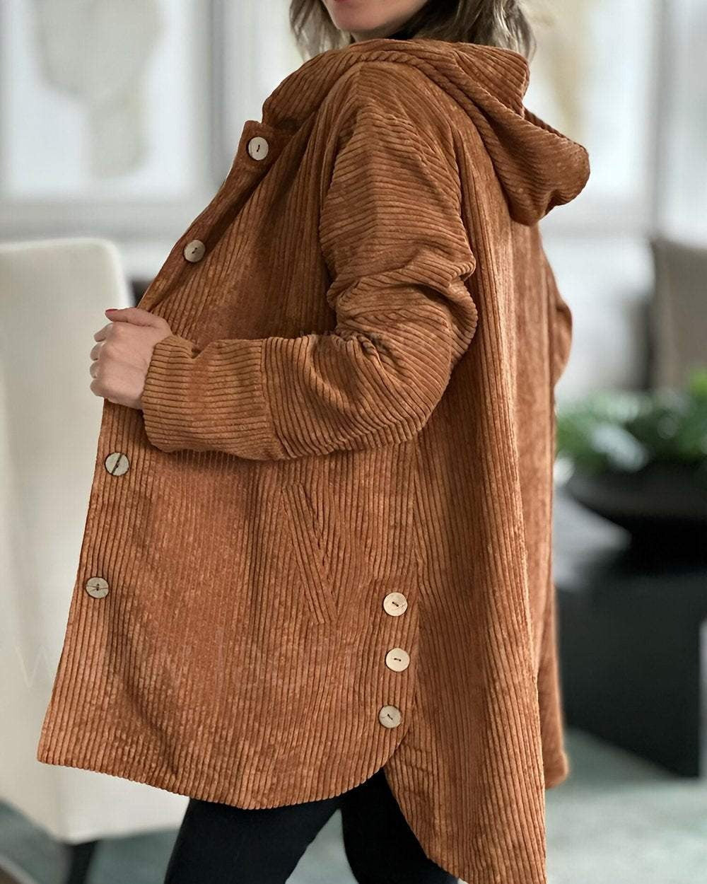 Elfrikka | Jakke med Knapper og Hood