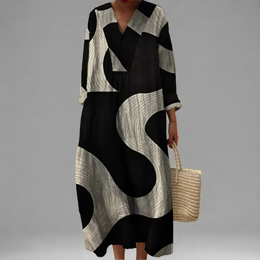 Johanne — Elegant Geometrisk Kjole