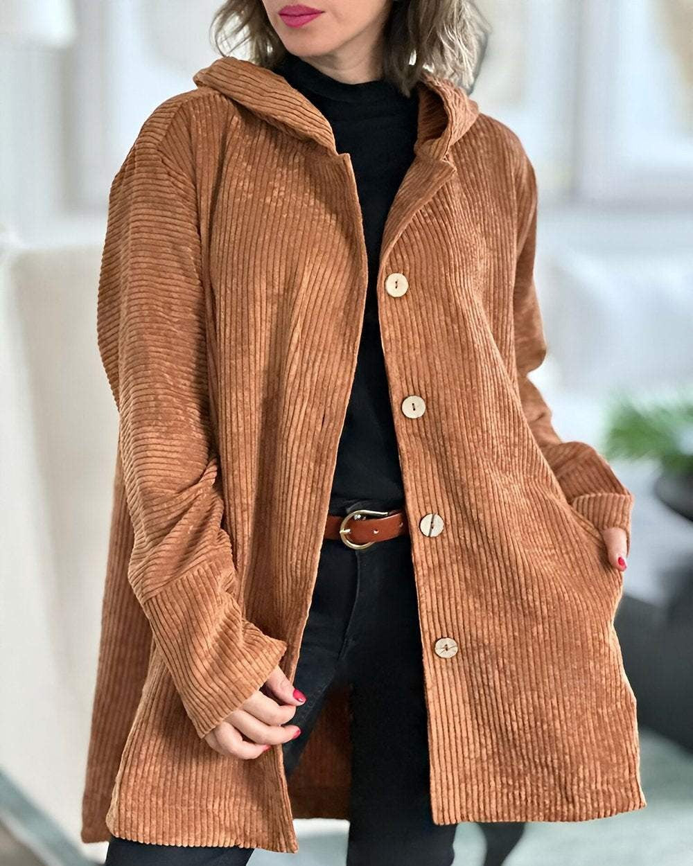 Elfrikka | Jakke med Knapper og Hood