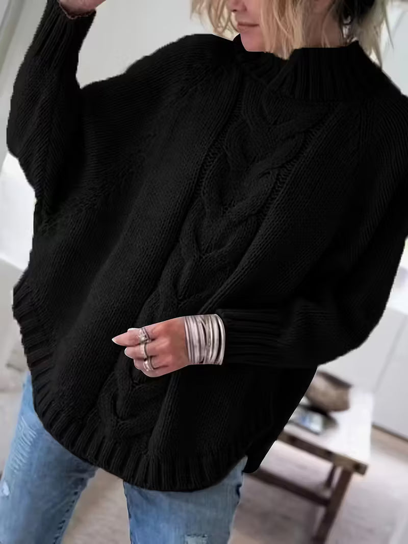 Ingeborg | Kabelstrikket Oversized Genser
