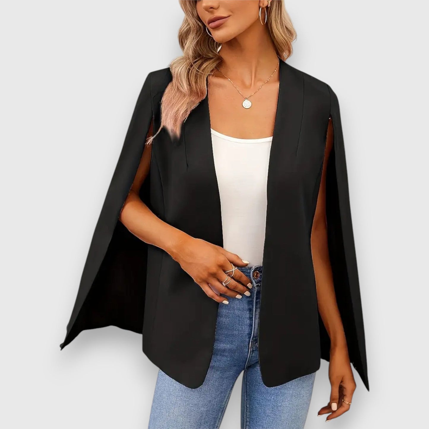 Kristin | Elegant Åpen Capejakke
