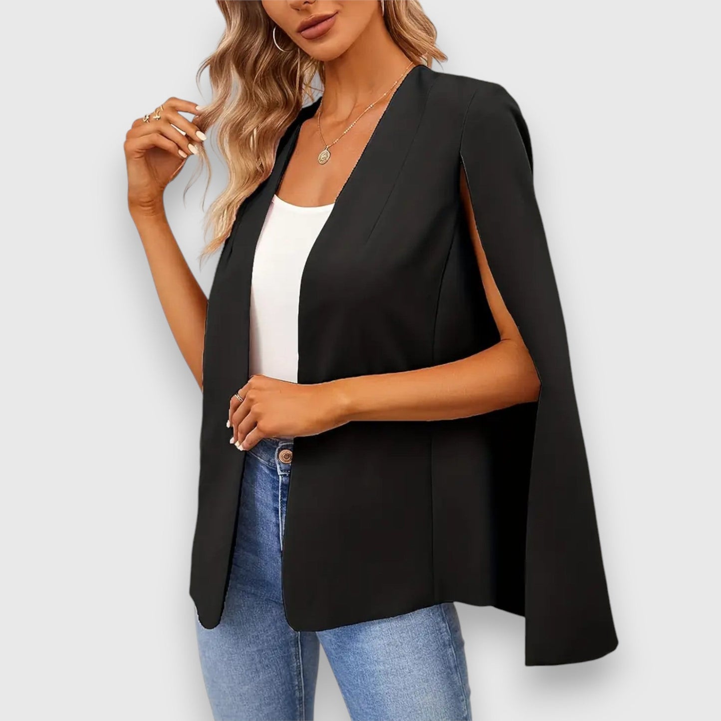 Kristin | Elegant Åpen Capejakke