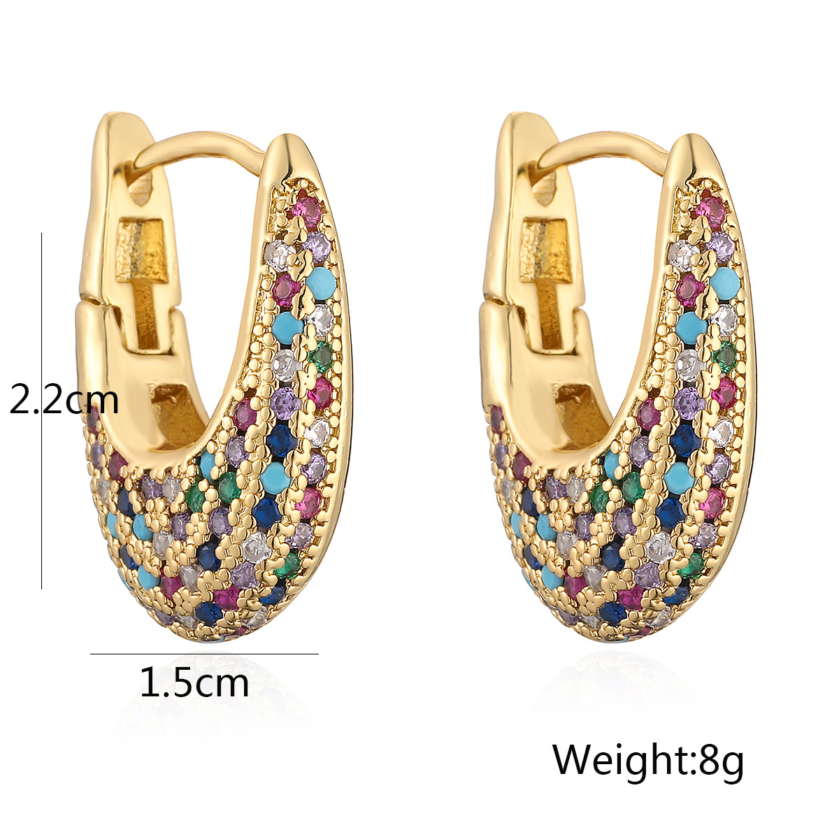 Cambria – Elegante Fargerike Inlagte Krystalløreringer