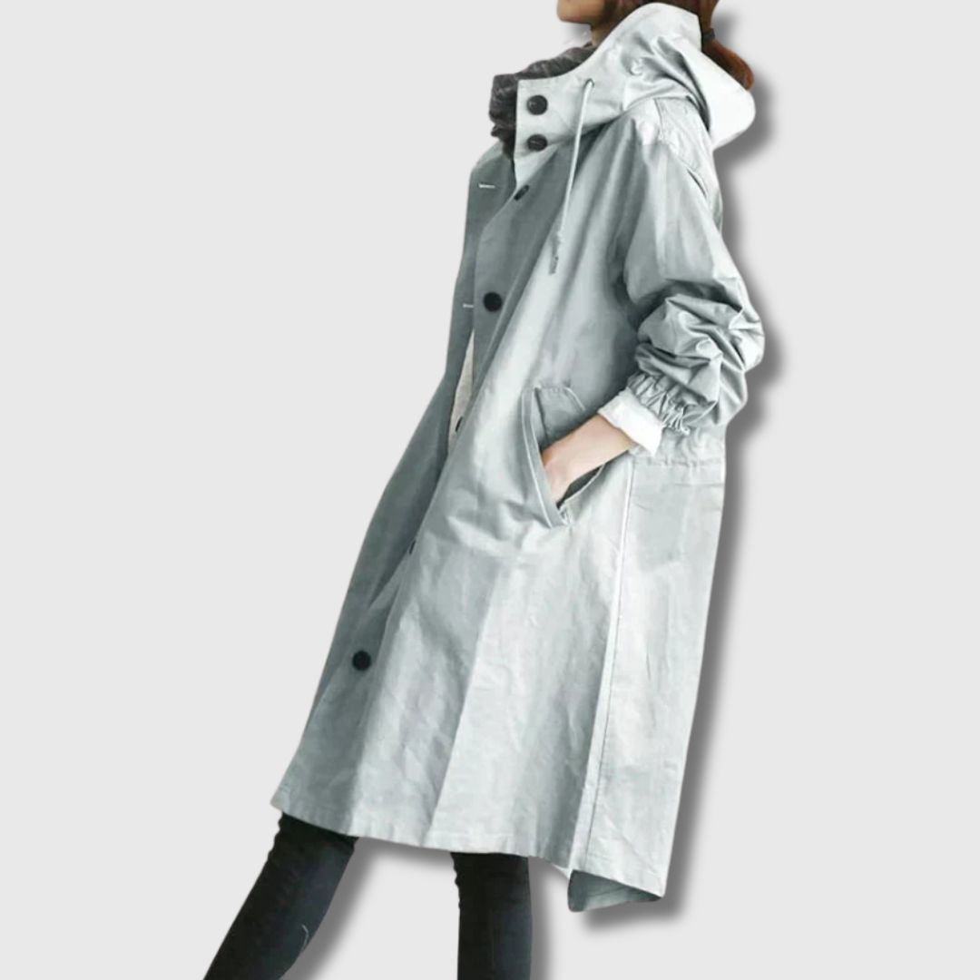 Alfhild | Klassisk Trenchcoat med Moderne Eleganse