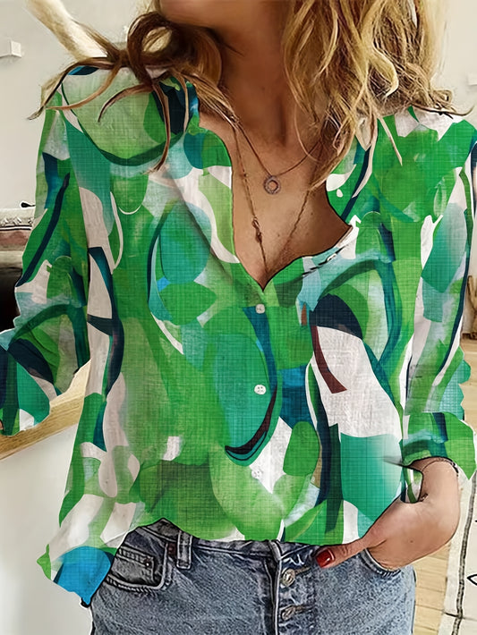 Elvine | Kunstnerisk blomstermønstret skjortebluse