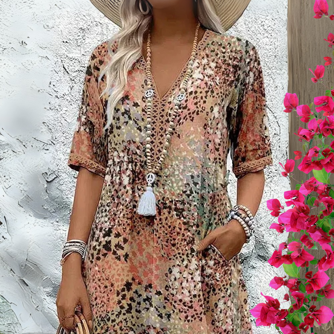 Vanessa - Flytende Boho Kjole