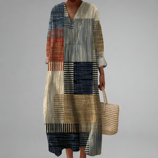 Malou — Elegant Geometrisk Kjole