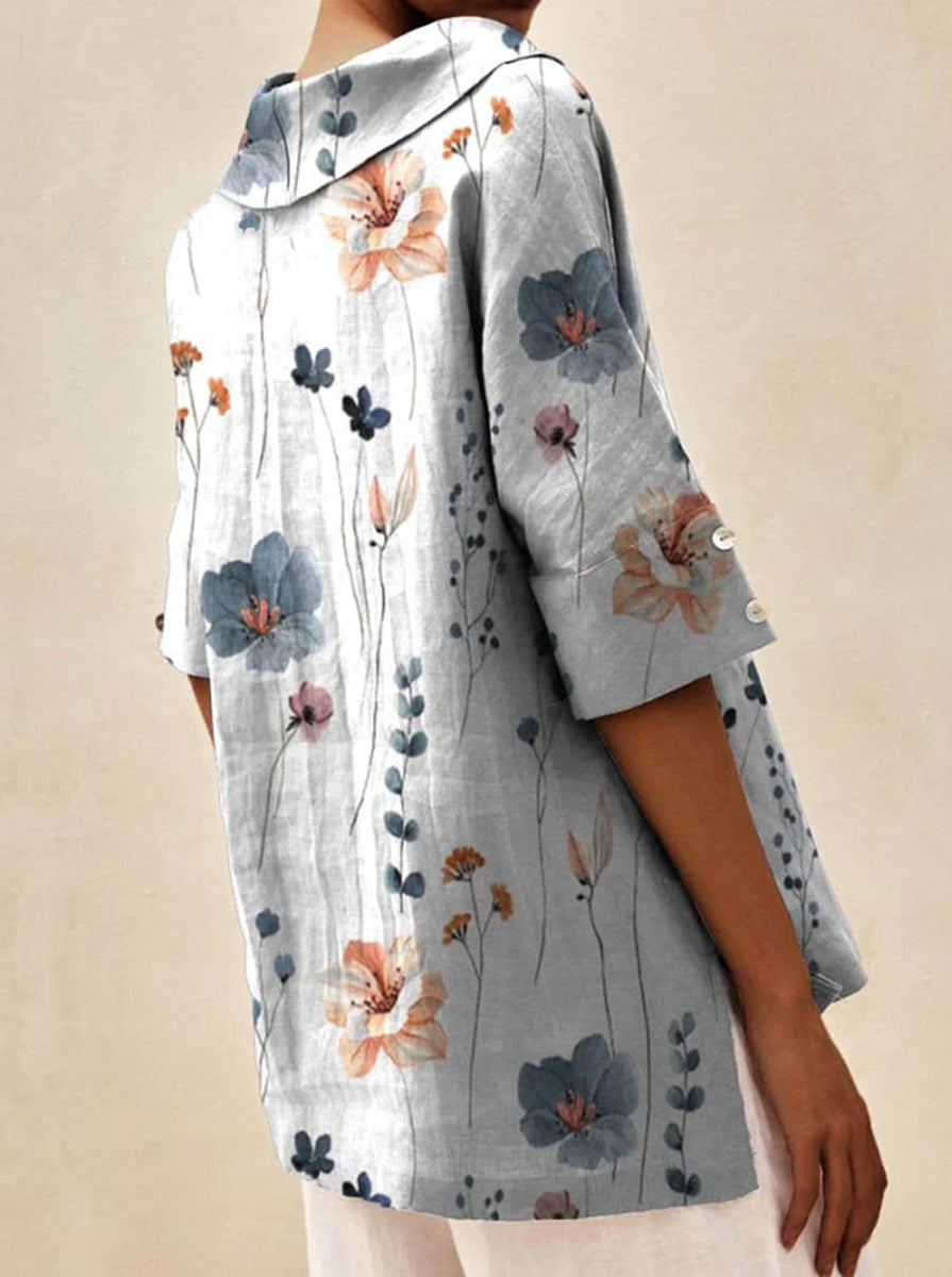 Kjellrun | Sommertopp Med Blomstermotiv