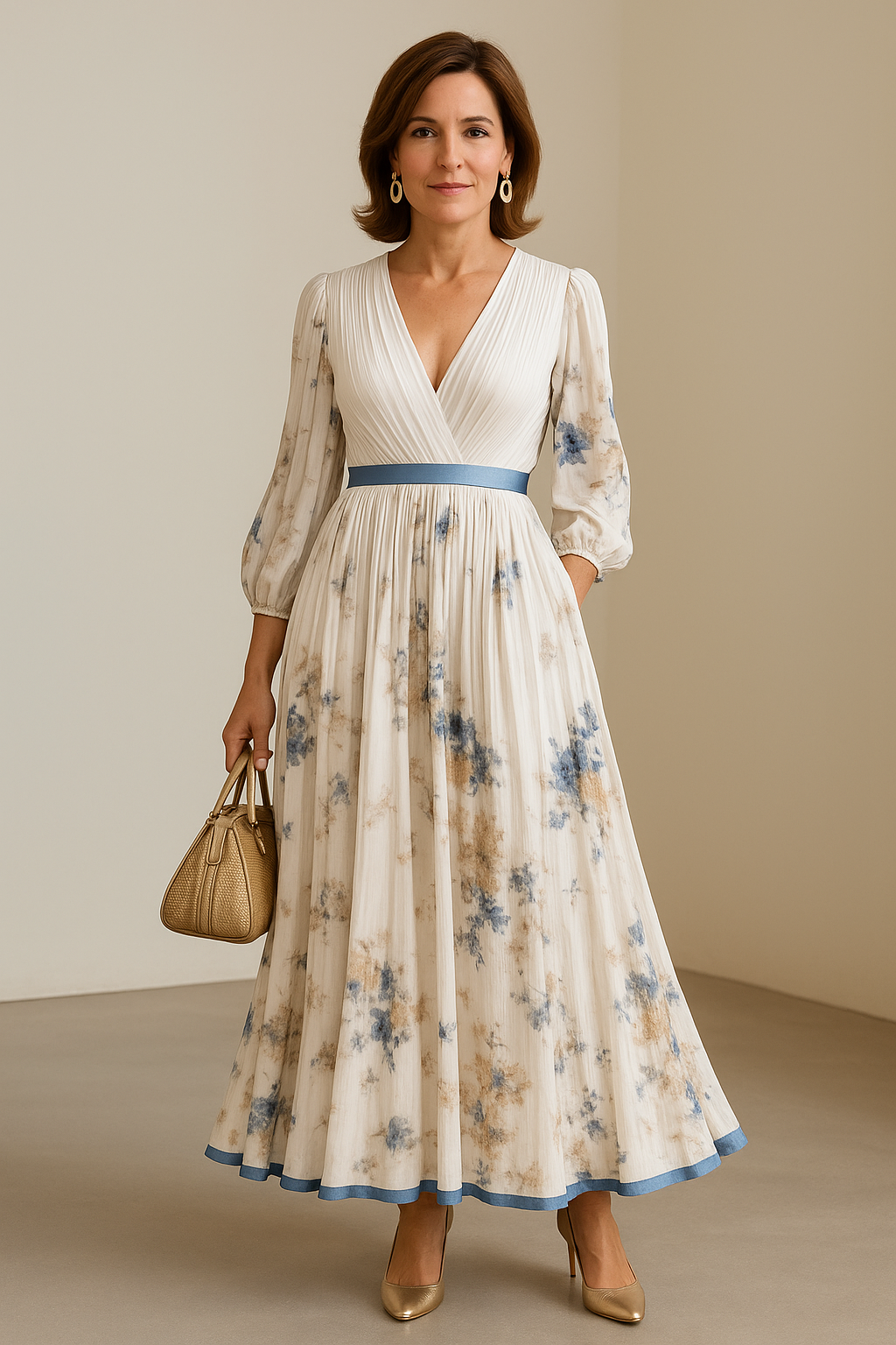 Katie - Elegant Blomster Maxi Kjole