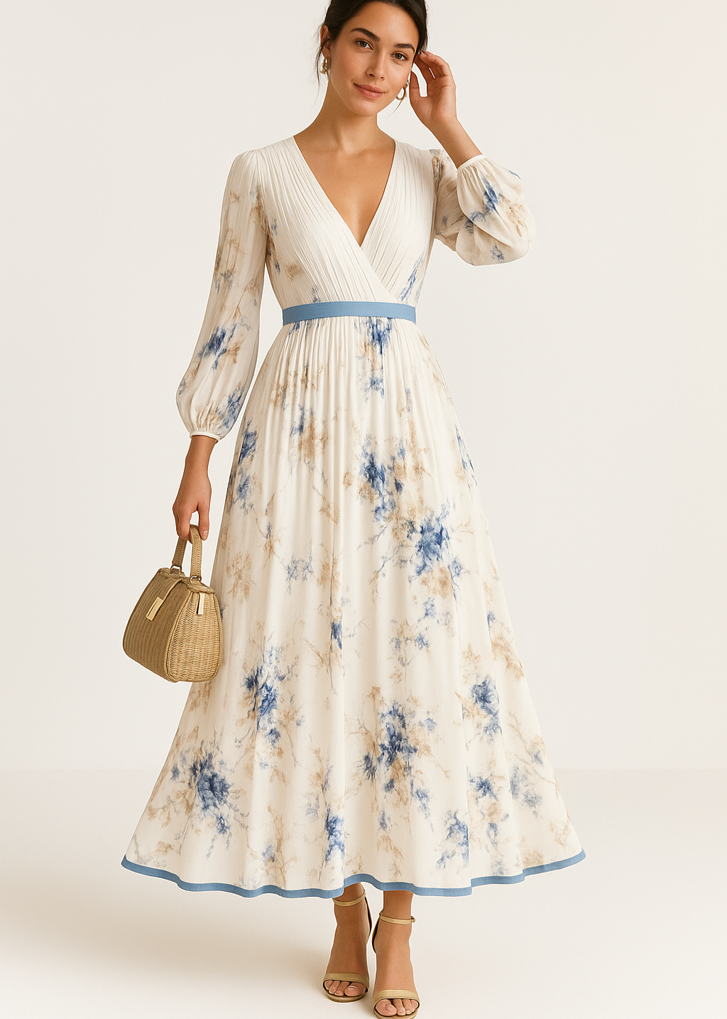 Katie - Elegant Blomster Maxi Kjole